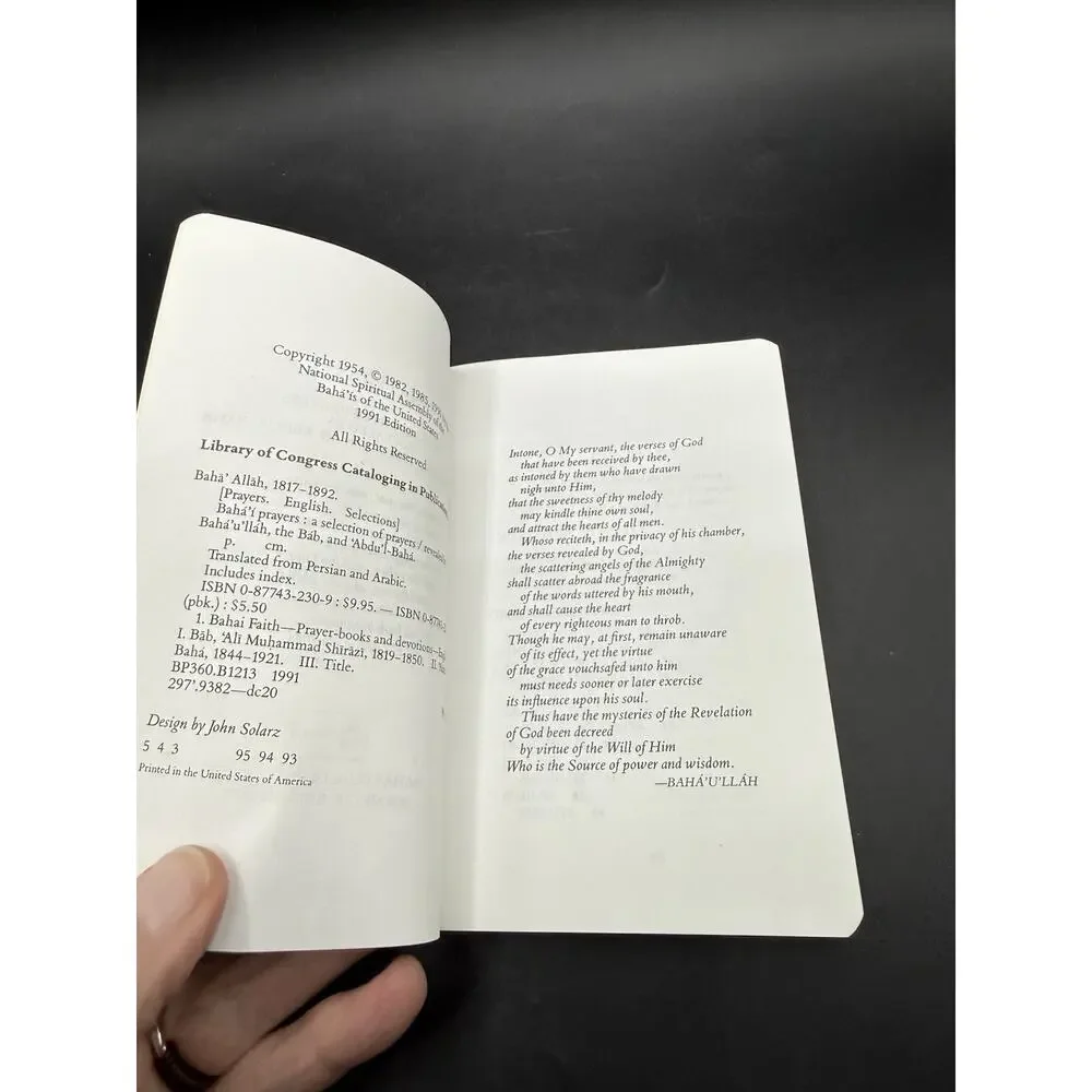 Baha'i Prayers : A Selection of Prayers Revealed by Baha'u'llah, the Bab - 1991